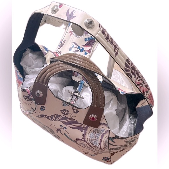 Tory Burch New York Rory Printed Mini Tote - Multi Happy Times W/Pouch - Picture 10 of 15